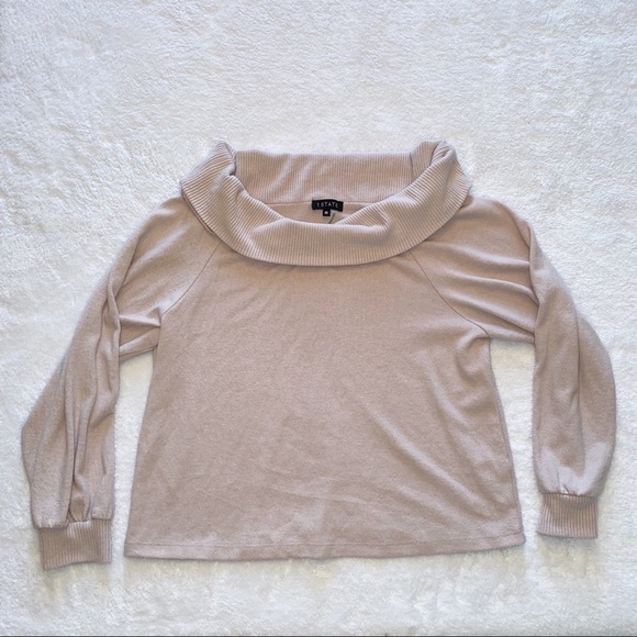 1. State blush pink cowl neck sweater - Picture 1 of 5